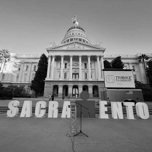 IRONMAN California "Sacramento" Letters in front of the Capitol Building