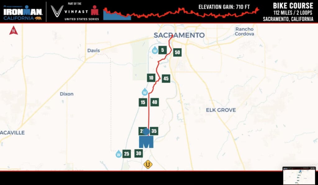 IRONMAN California two dimensional animated map, the precursor to the three dimensional broadcast map.