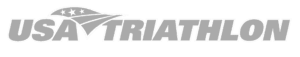 Grey USA Triathlon Logo with White Outline