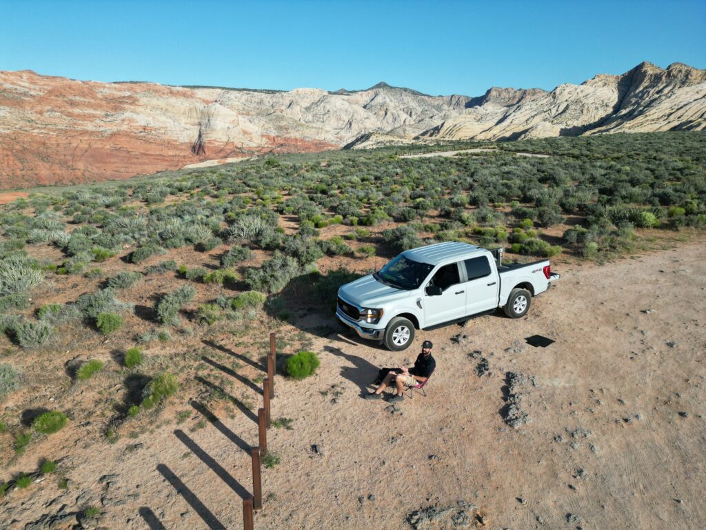 Flying a drone in the desert of St. George, UT.